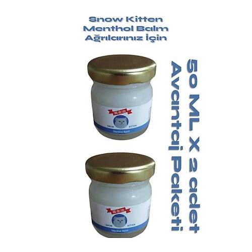 Snow Kitten  Menthol Aromal�  Rahatlat�c� Masaj Kremi 50 ml 2 Adet