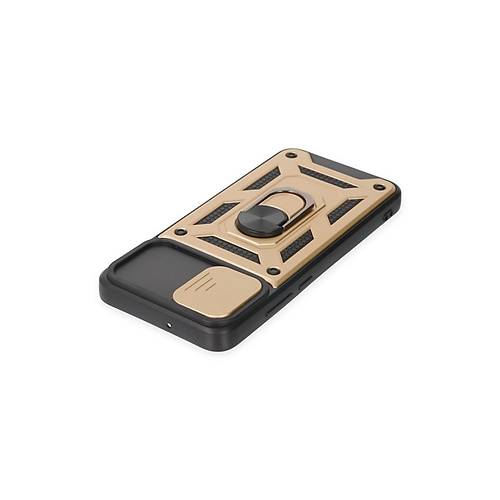 Galaxy A03 K�l�f Pars Lens Y�z�kl� Silikon - Gold
