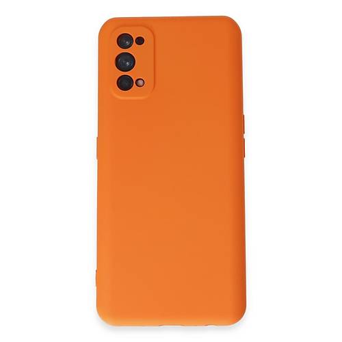 Realme 7 Pro K�l�f Nano i�i Kadife Silikon - Turuncu