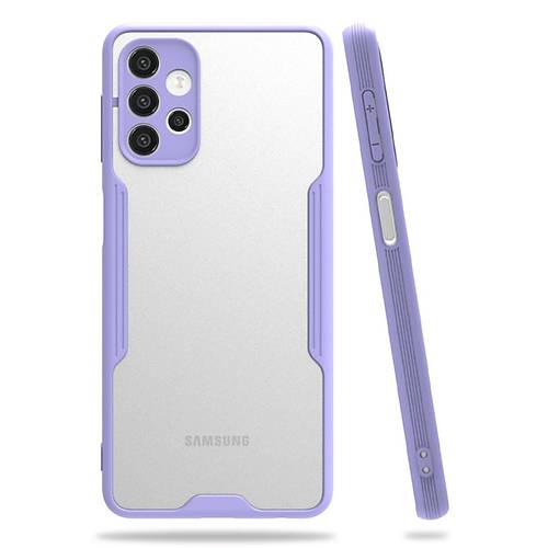Galaxy A72 K�l�f Platin Silikon - Lila