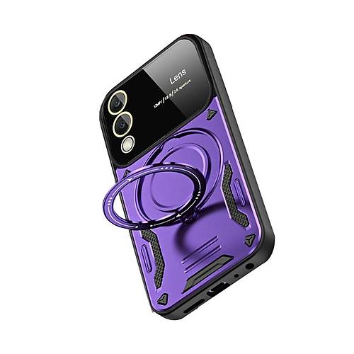 Galaxy S25 Edge K�l�f Joy Lens Standl� Kapak - Mor