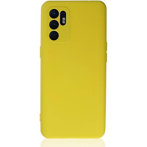 Reno 6 K�l�f Nano i�i Kadife Silikon - Sar�1