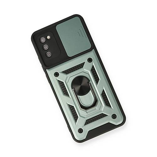 Galaxy A03S K�l�f Pars Lens Y�z�kl� Silikon - Ye�il