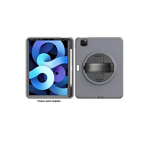 iPad Pro 11 (2018) K�l�f Hand Strap Tablet K�l�f� - Gri