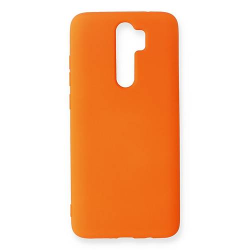 Redmi Note 8 Pro K�l�f Nano i�i Kadife Silikon - Turuncu