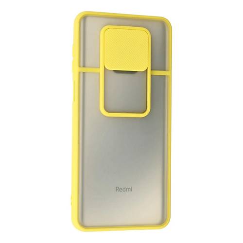 Redmi Note 9 Pro K�l�f Palm Buzlu Kamera S�rg�l� Silikon - Sar�