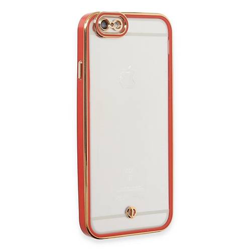 iPhone 6 K�l�f Liva Lens Silikon - K�rm�z�