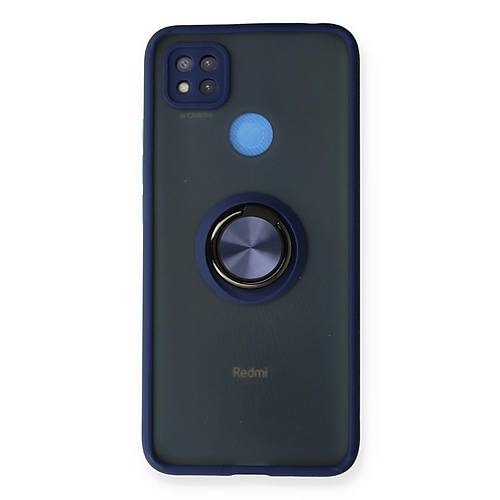 Redmi 9C K�l�f Montreal Y�z�kl� Silikon Kapak - Lacivert