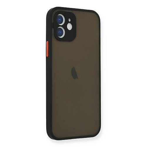 iPhone 12 Mini K�l�f Montreal Silikon Kapak - Siyah