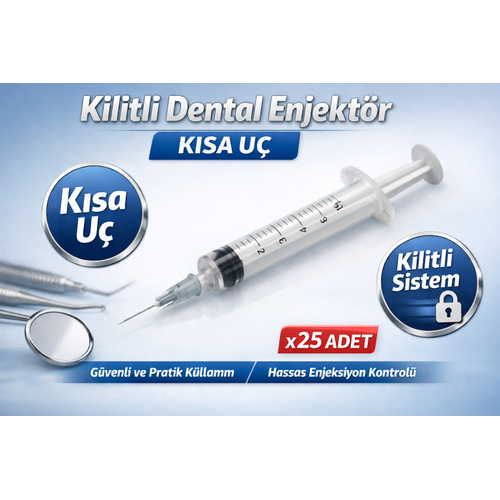 Kilitli Dental Enjekt�r K�sa U� Luer Lock ��r�nga � Di� Hekimli�i ��in G�venli ve Pratik Kullan�m
