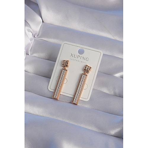 XUP�NG Rose Renk Zirkon Ta�l� Su Yolu K�pe