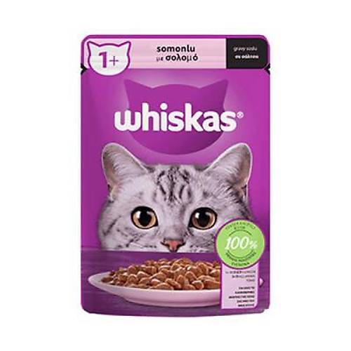 Pouch Sos ��inde Somonlu Yeti�kin Kedi Konservesi 28 Adet 85 Gr