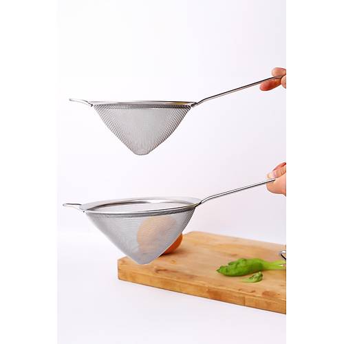 Paslanmaz �elik Sapl� Konik S�zge� 14 cm