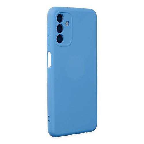 Galaxy A04S K�l�f Nano i�i Kadife Silikon - Mavi