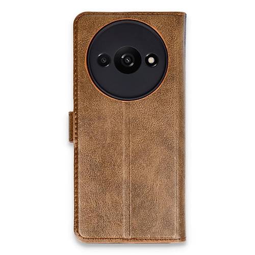 Redmi A3 4G K�l�f Trend S Plus Kapakl� K�l�f - Taba