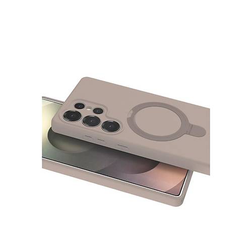 Galaxy S24 Ultra Regal Magsafe Standl� Kapak - ��l Titanyum