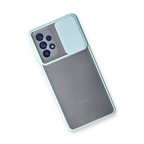 Galaxy A33 5G K�l�f Palm Buzlu Kamera S�rg�l� Silikon - Turkuaz