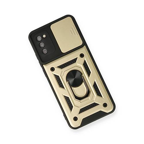 Galaxy A03S K�l�f Pars Lens Y�z�kl� Silikon - Gold