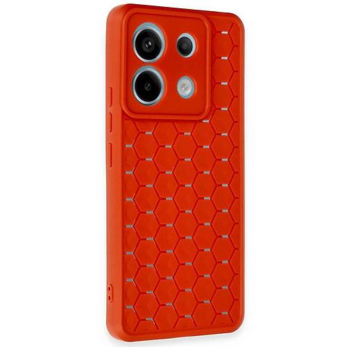 Redmi Note 13 Pro 5G K�l�f Petek Silikon Kapak - K�rm�z�