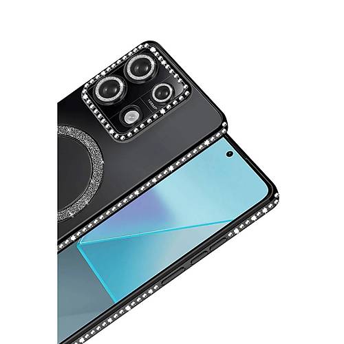 Redmi 13C Joke Simli Magneticsafe K�l�f - Siyah