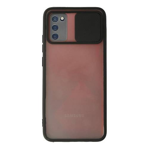 Galaxy A03S K�l�f Palm Buzlu Kamera S�rg�l� Silikon - Siyah