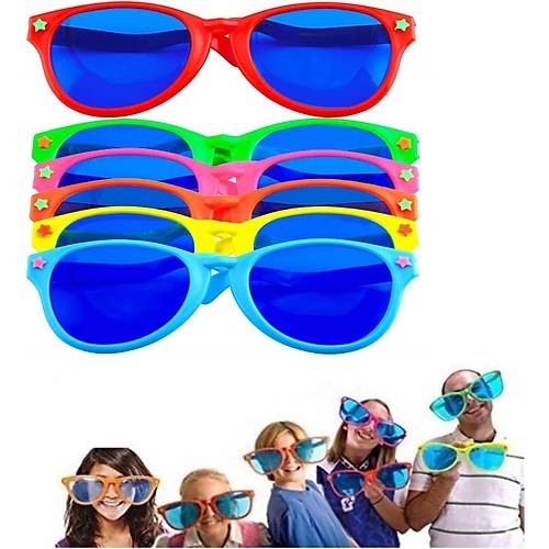 B�y�k Parti G�zl��� Rengarenk 6 Adet 27x9 cm