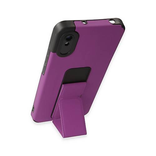 Redmi 9A K�l�f Mega Standl� Silikon - Mor