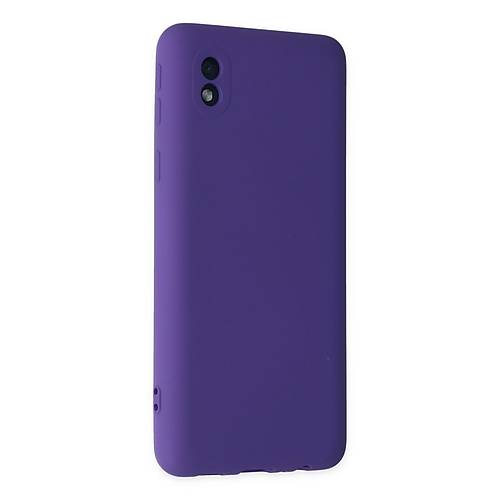 Galaxy A01 Core K�l�f Nano i�i Kadife Silikon - Mor