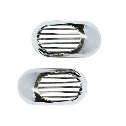 Krom Yan Sinyal �er�evesi Kafesli Izgaral� Kapak 10x5cm 2 Par�a