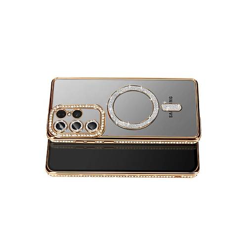 Galaxy S26 Ultra Joke Simli Magneticsafe K�l�f - Gold