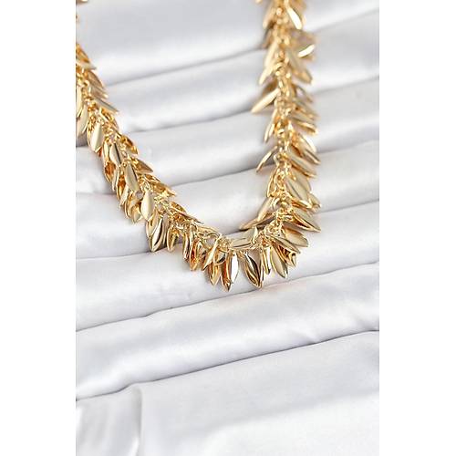 Gold Renk Pirin� Sa�akl� Kad�n Kad�n Kolye