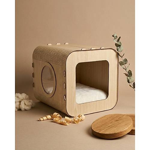 �zel Tasar�m Luna MDF Kedi Evi