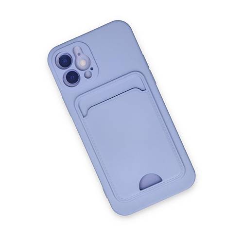 iPhone 12 K�l�f Kelvin Kartvizitli Silikon - Lila