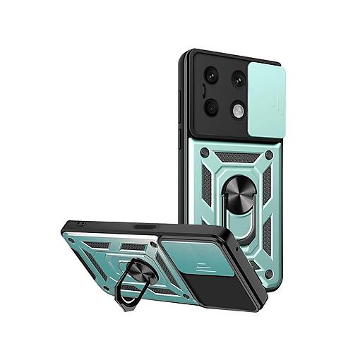 Redmi Note 13 4G K�l�f Pars Lens Y�z�kl� Silikon - Ye�il