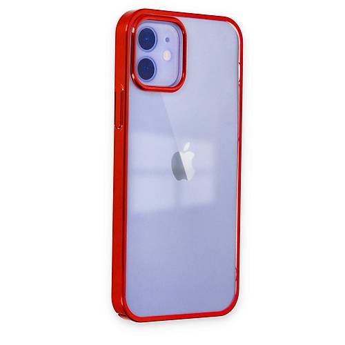 iPhone 12 K�l�f Element Silikon - K�rm�z�