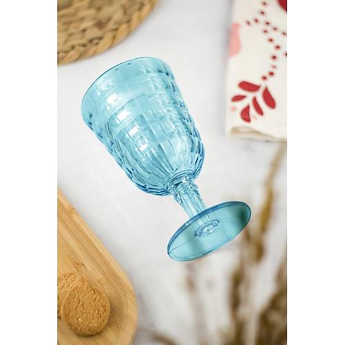 Allegra Aquamarin Kadeh Bardak - 450 ml Tekli Akrilik Malzeme - Cam De�ildir K�r�lmaya Dayan�kl�