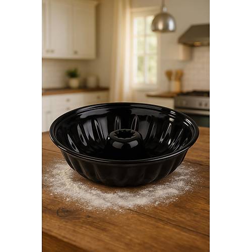 Yuvarlak Emaye Kek Kal�b� 28 cm F�r�n Pasta Tart Ekmek Kal�b�