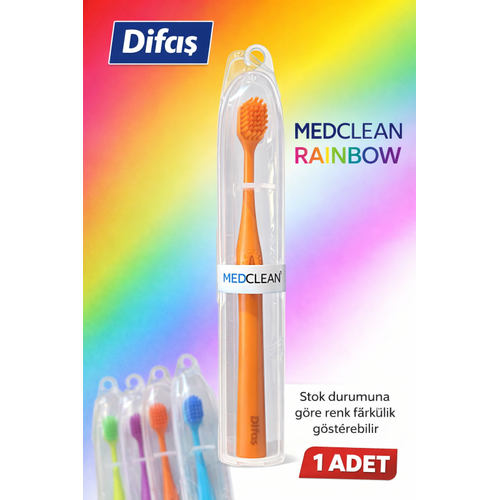 Difa� Medclean Rainbow Di� F�r�as� 1 Adet Orta Sert Renkli Yeti�kin Di� F�r�as�