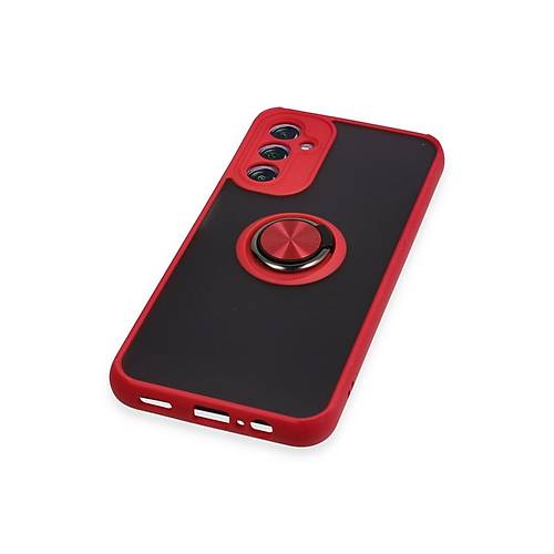 Galaxy A14 4G K�l�f Montreal Y�z�kl� Silikon Kapak - K�rm�z�