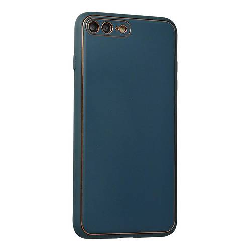 iPhone 7 Plus K�l�f Coco Deri Silikon Kapak - Mavi