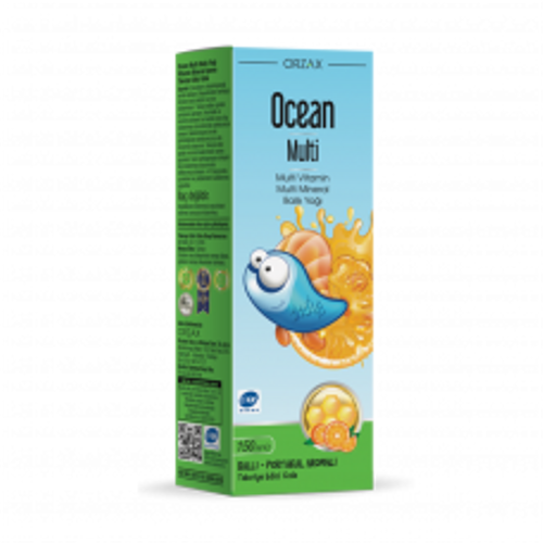 Ocean Multi Vitamin ve Bal�k Ya�� Ball� Portakal 150 mL