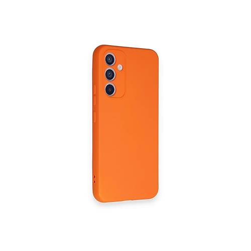 Galaxy A34 5G K�l�f Nano i�i Kadife Silikon - Turuncu