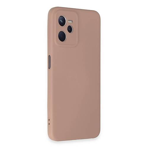 Realme C35 K�l�f Nano i�i Kadife Silikon - Pudra