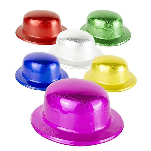 Mavi Renk Holograml� Plastik Yuvarlak Melon 27x24 cm