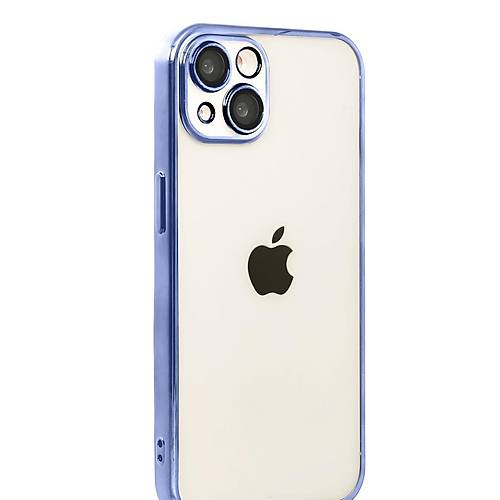 iPhone 15 Razer Lensli Silikon - A��k Mavi