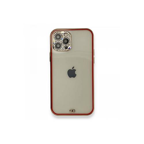 iPhone 12 Pro K�l�f Liva Ta�l� Silikon - K�rm�z�