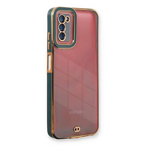 Galaxy A03S K�l�f Liva Lens Silikon - Ye�il