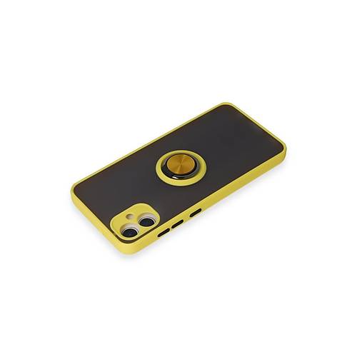 Galaxy A05 K�l�f Montreal Y�z�kl� Silikon Kapak - Sar�