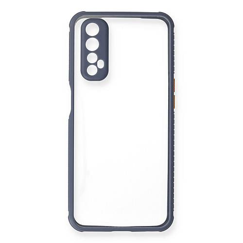 Realme 7 K�l�f Miami �effaf Silikon - Gri