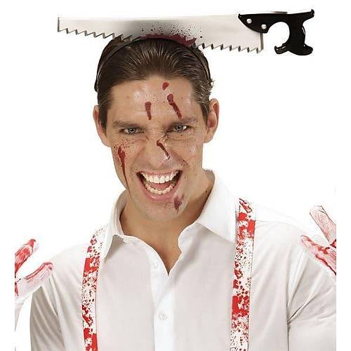Kafaya Saplanm�� Halloween Kanl� Testere �aka Tac�